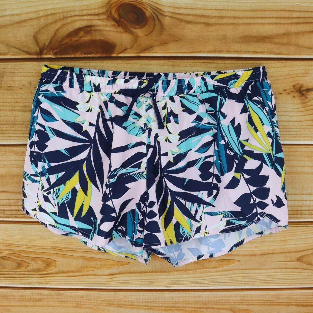 Old Navy Active Shorts Go-Dry Womens Size L Multicolor Floral Stretch Drawstring